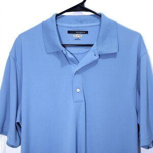 Greg Norman PlayDry Large Men's Golf Polo Blue
